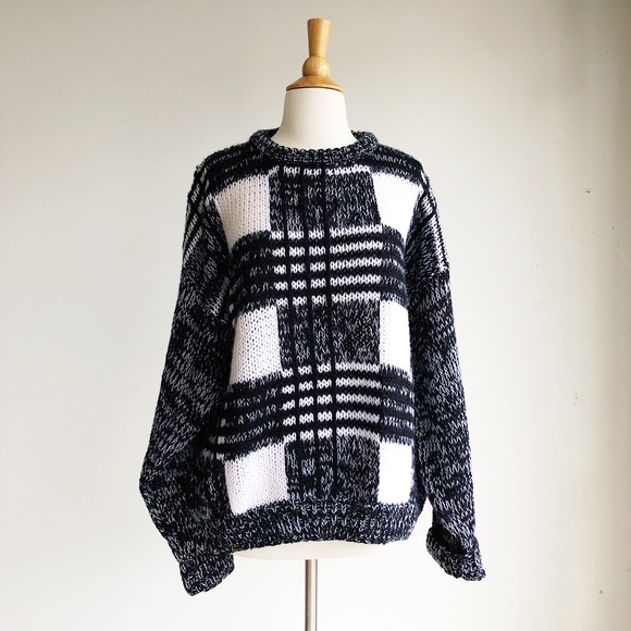 Vintage Sweaters - VINTAGE | Chunky Knit Grandpa Sweater | Large
